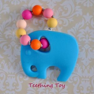 Teething Toy with teether and beads ring